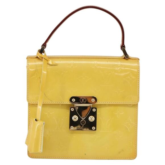 LOUIS VUITTON Monogram Vernis Spring Street Bag Lime Yellow M91068 - Picture 2 of 13